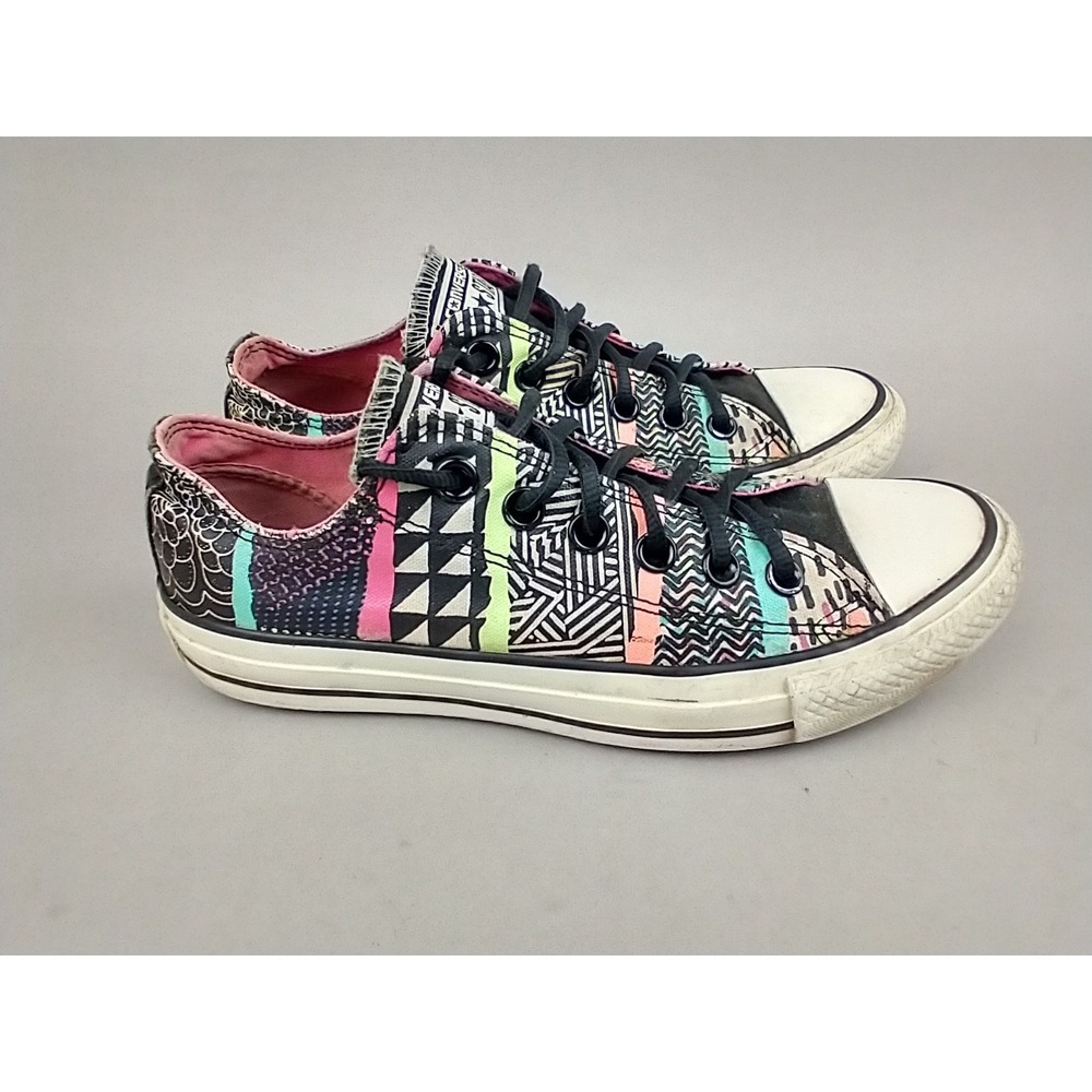 Converse Shoes Womens 7 Multicolor CT All Star 537066F Geometric Neon Aztec